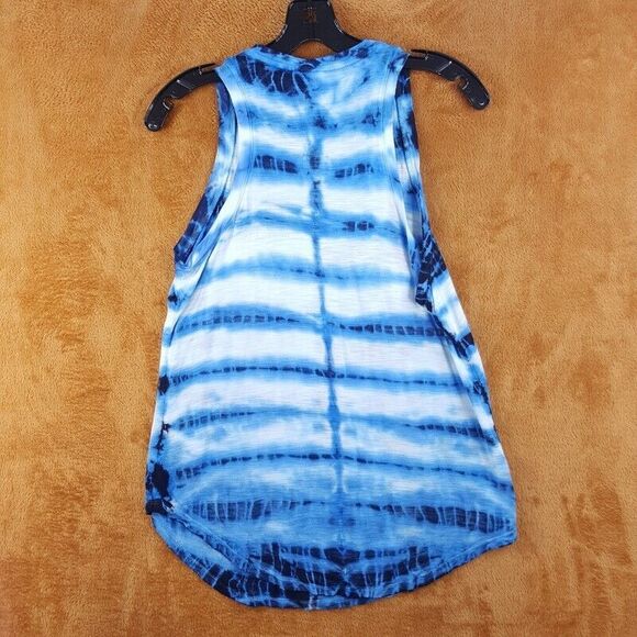 YOUNG FABULOUS BROKE Womens Top Small Blue Pullover Tank Tie Dye Stretch YFB - Picture 3 of 7